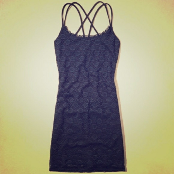 Hollister Dresses & Skirts - Hollister Lace Strappy Back Bodycon Dress
